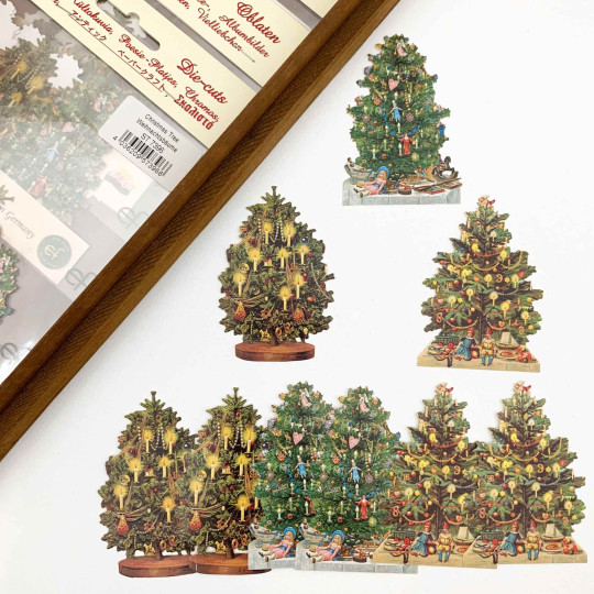 Fancy Christmas Trees Loose Christmas Paper Scrap Pack